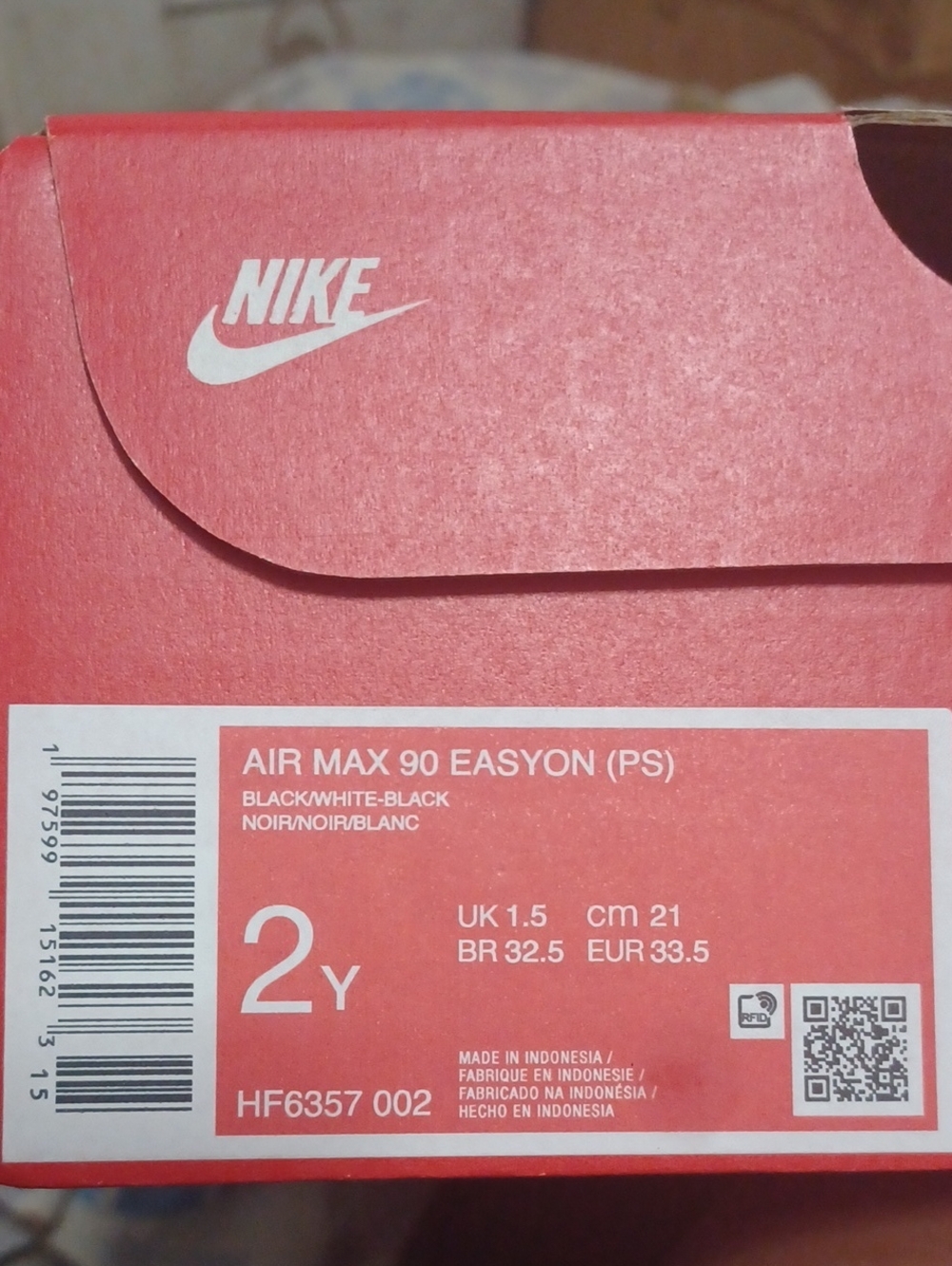 Nike Air Max 90 Easyon Preschool Sneakers For Kids Size 2Y - Picture 7 of 11